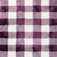 Gingham Faux Fur Throw